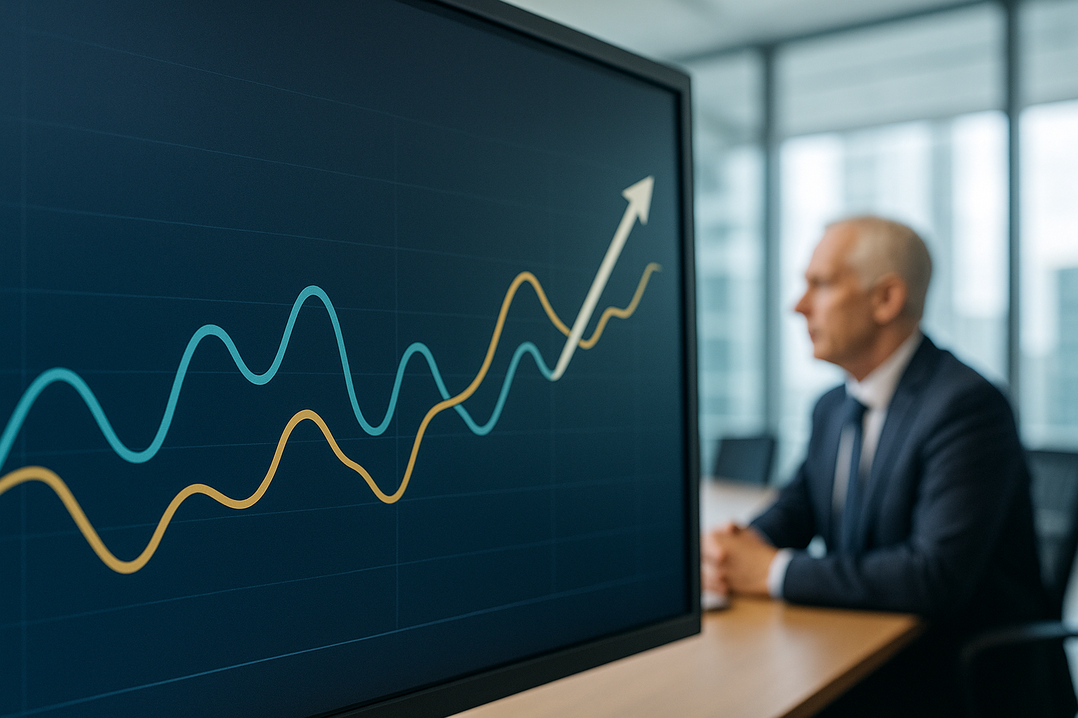 Rappresentazione astratta dell'impatto della comunicazione delle banche centrali su tassi e mercati finanziari