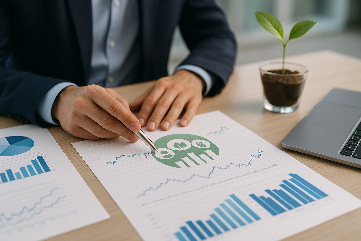 Documenti finanziari e grafici con riferimento ai criteri ESG e alla finanza sostenibile