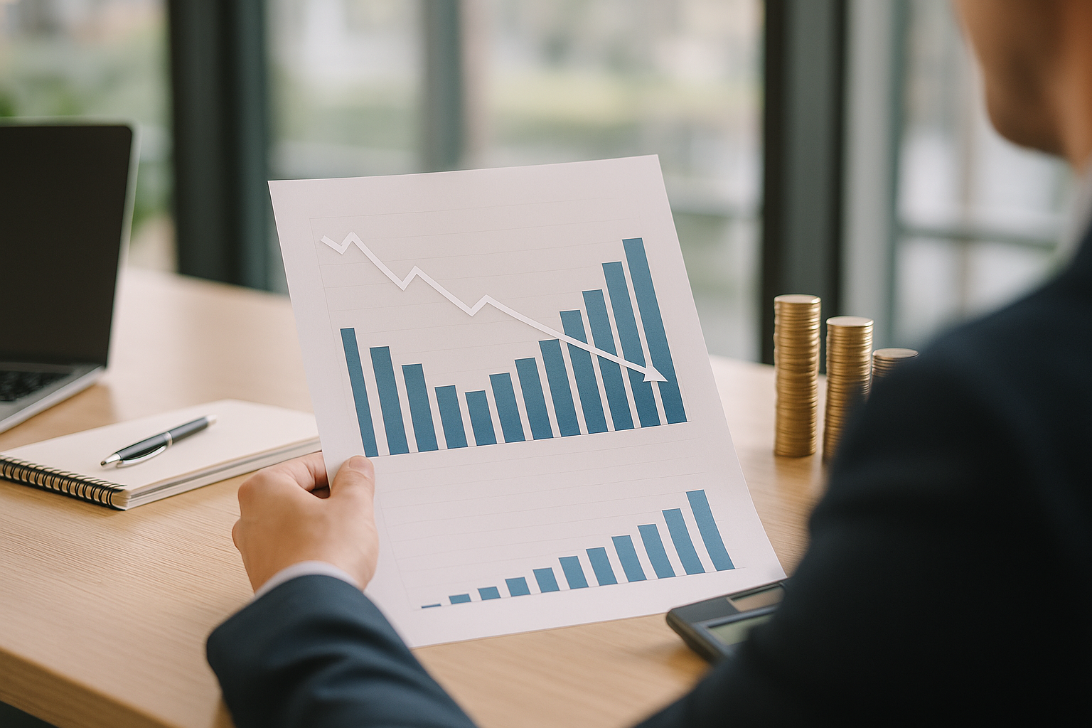 Rappresentazione grafica della compressione dei margini aziendali dovuta all’aumento dei costi operativi