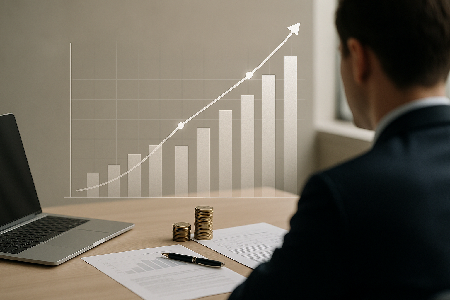 Rappresentazione grafica di indicatori finanziari legati ai fondamentali aziendali e alla fiducia degli investitori